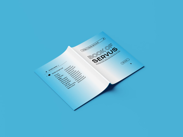 book of servus booklet mockup