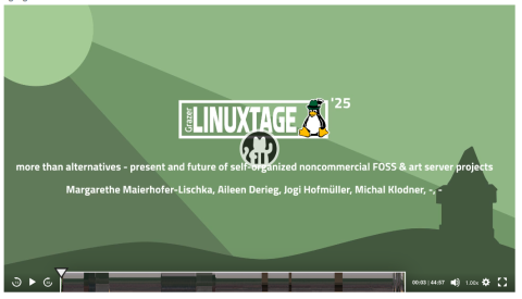 more than alternatives - present and future of self-organized noncommercial FOSS & art server projects Margarethe Maierhofer-Lischka, Aileen Derieg, Jogi Hofmüller, Michal Klodner, - and - more than alternatives - present and future of self-organized noncommercial FOSS & art server proje